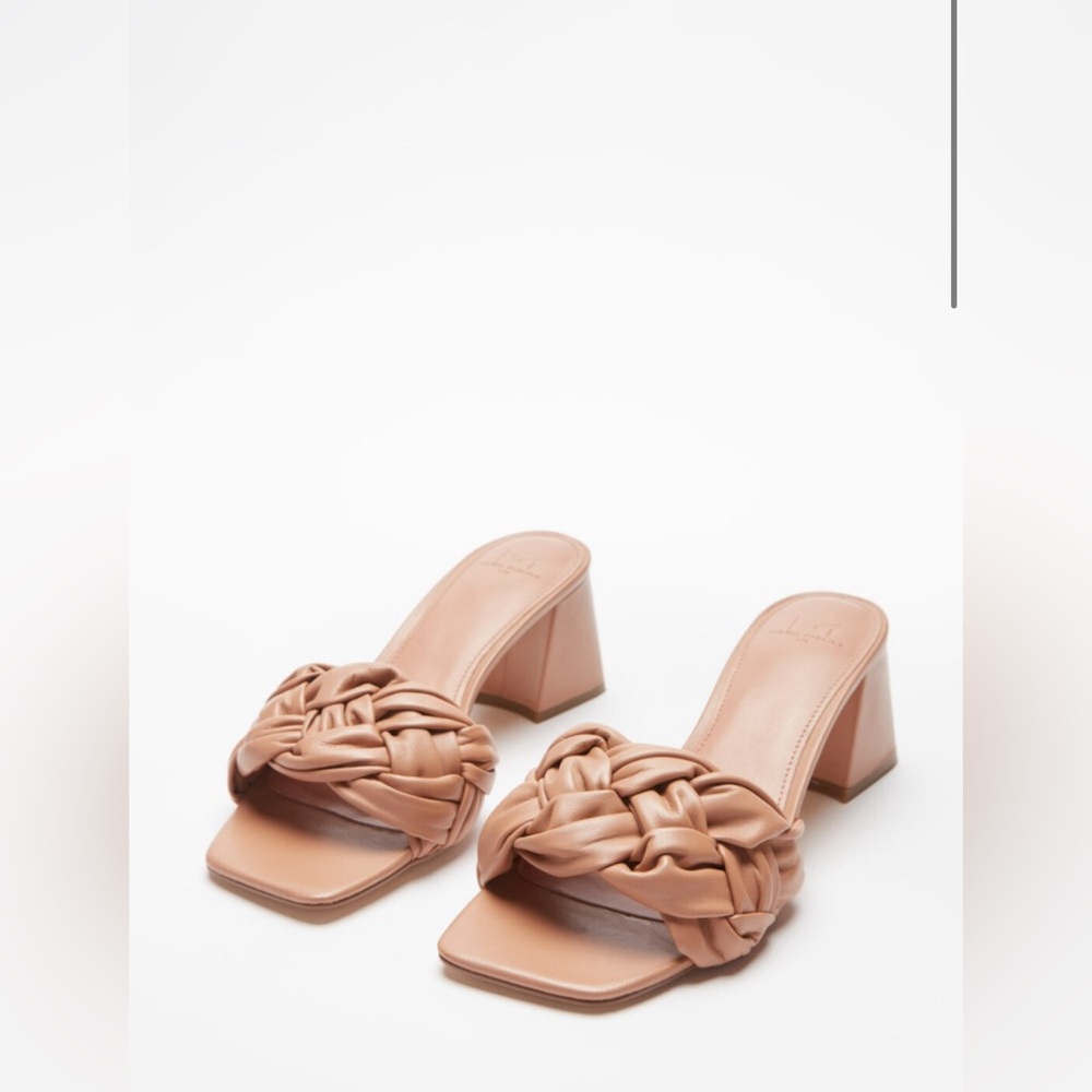 Mark Fisher Cerita Heeled Slide, Color Beige, Size 6.5